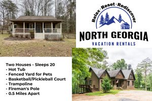 New! Two Houses – Sleeps 20
